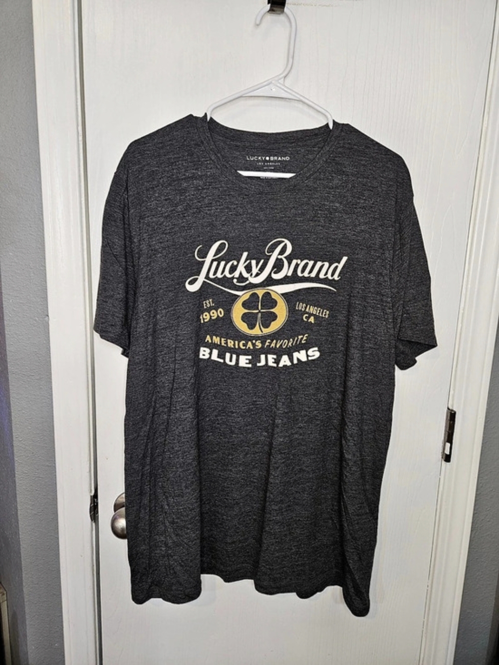 Lucky Brand Blue Jeans Graphic Tee Graphic Short Sleeve Tee XL Like New